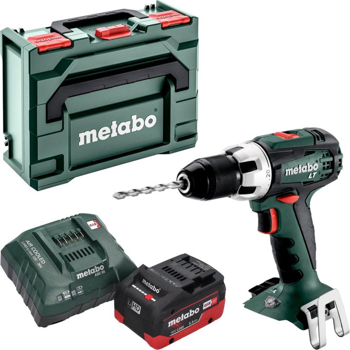 Produktbild Metabo BS 18 LT Akku Bohrschrauber 18 V 60 Nm + 1x LiHD Akku 5,5 Ah + Ladegerät + metaBOX (Akkubetrieb)