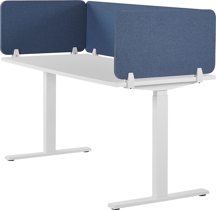 Produktbild Beliani Schreibtischtrennwand blau 72 x 40 cm WALLY (72 x 40 cm)