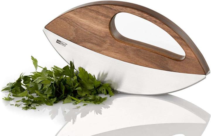 Produktbild AdHoc Doppel-Wiegemesser WAVE braun (22 cm)