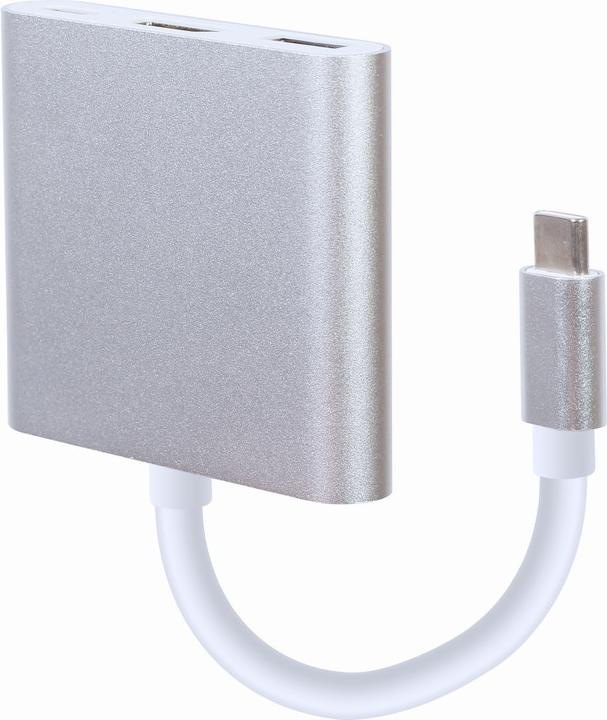 Image du produit Gembird A-CM-HDMIF-02-SV (USB-C, 3 Ports)