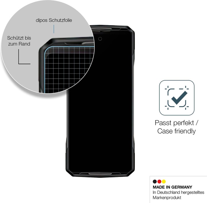 Actual product image Dipos Anti-Shock Screen Protector Matte (1 Piece, Doogee N40 Pro)
