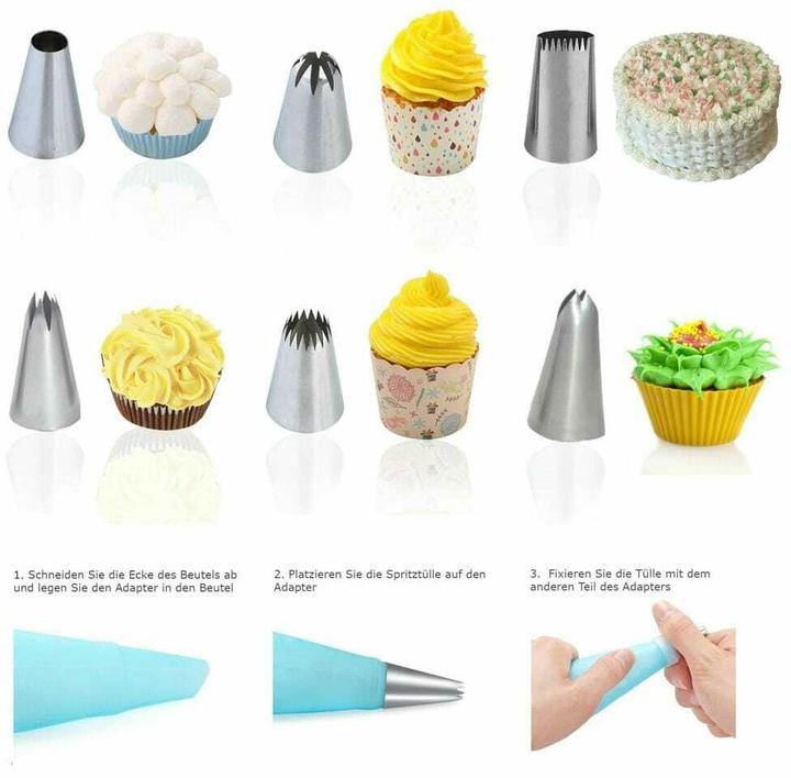 Actual product image Wenburg Spritzbeutel Set, 35 cm - 8-tig. (Piping bag set)