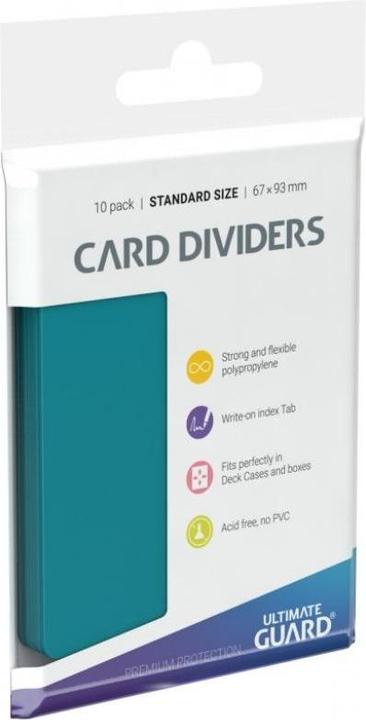 Actual product image Ultimate Guard Card Separator Standard Size Petrol Blue 10