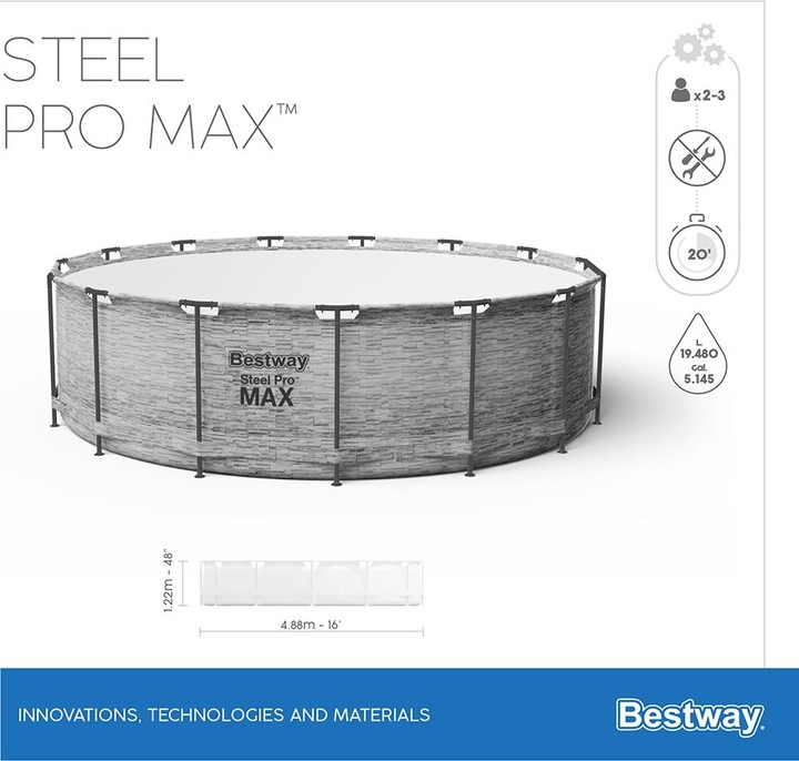 Image du produit Bestway Steel Pro Max Pool Set (Ø 488 x 122 cm)
