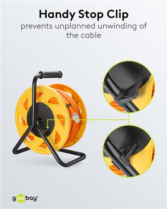 Actual product image Goobay Mobile cable drum (S/FTP, CAT7a, 50 m)