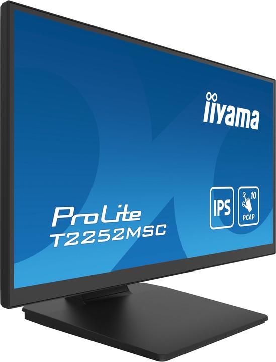 Actual product image iiyama 54.5cm (21,5") T2252MSC-B2AG 16:9 Touch HDMI+2USB+DP (1920 x 1080 pixels, 21.50")