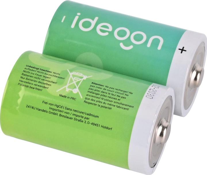 Produktbild Ideoon 2er-Set Premium Batterien Typ D Mono - LR20 Alkaline 1,5V - Langlebige Energie (2 Stk.)