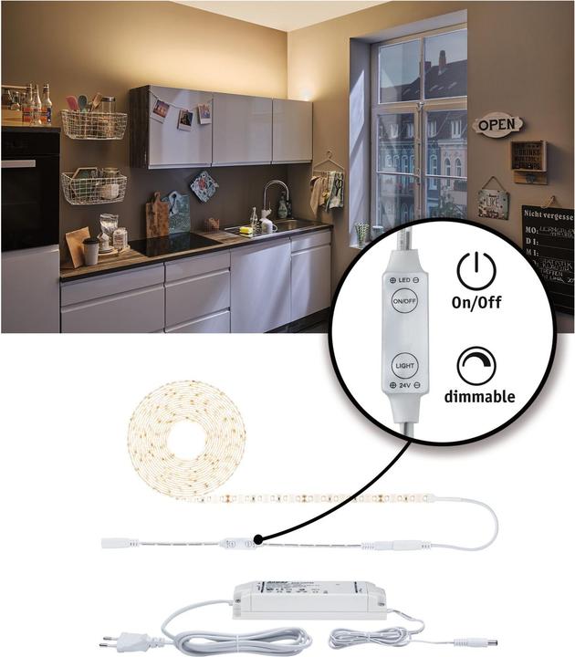 Image du produit Paulmann Bande LED SimpLED Power (Blanc chaud, 500 cm, Intérieur)
