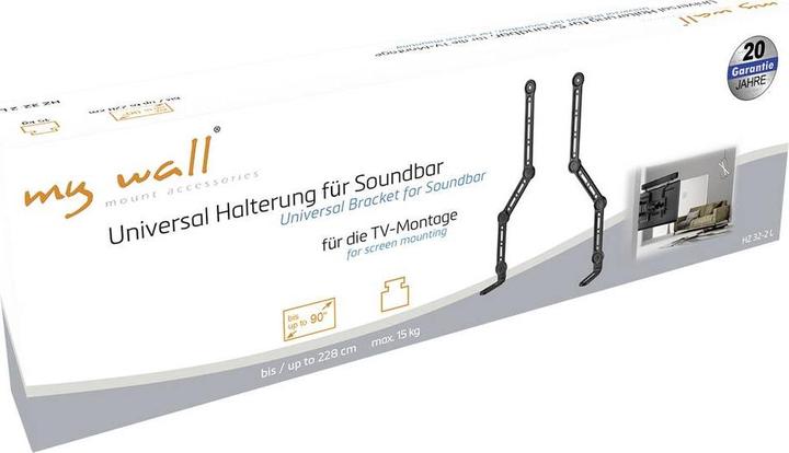 Produktbild myWall HZ32-2L Soundbar-Halterung (1 Stk., Wandmontage, Drehbar, Neigbar, Schwenkbar)