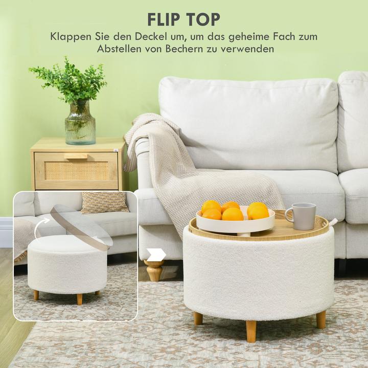 Produktbild Homcom Polsterhocker mit Stauraum