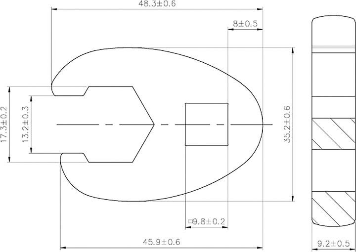 Immagine prodotto BGS Chiave a zampa di gallo 10 mm (3/8") 17 mm (17 mm)
