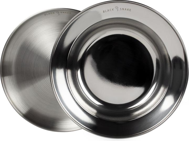 Image du produit Black Snake Set d'assiettes en acier inoxydable