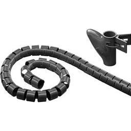 Deltaco, Kabelschutz + Kabelführung, LDR11 cable organizer Desk/Wall Cable flex tube Black 1 pc(s) (Kabelschlauch, 5000 ...