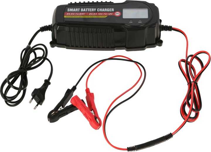 AKO Ladegerät für 12 V mit LCD Display (14.4 V, 28.8 V, 10 A)