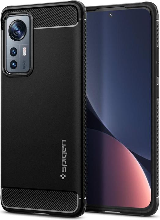 Produktbild Spigen RUGGED ARMOR XIAOMI 12/12X MATTE Juodas (Xiaomi 12, Xiaomi 12X)