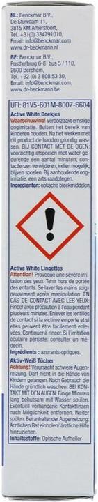 Actual product image Dr. Beckmann Active White Sheets 15 Pcs