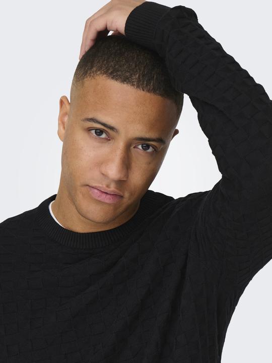 Actual product image Only & Sons Onskalle Reg 12 Struc Crew Knit Noos (S)