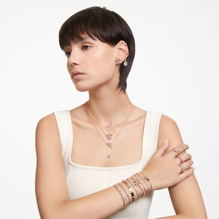 Produktbild Swarovski Matrix Ring Baguette Schliff Rosa Roségold (50)