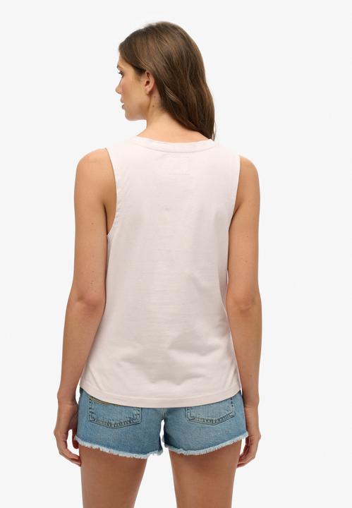 Image du produit Superdry Débardeur à encolure dégagée avec logo vintage fluo (L)