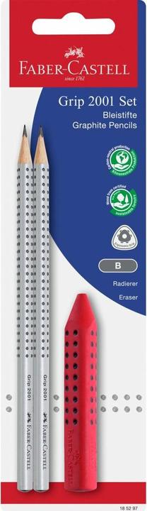 Image du produit Faber-Castell Crayon GRIP 2001 B argent 2pcs (HB, 2 x)