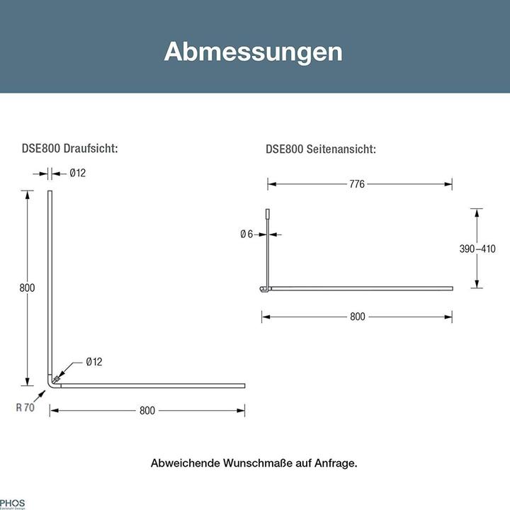 Produktbild Phos DSE Duschvorhangstange