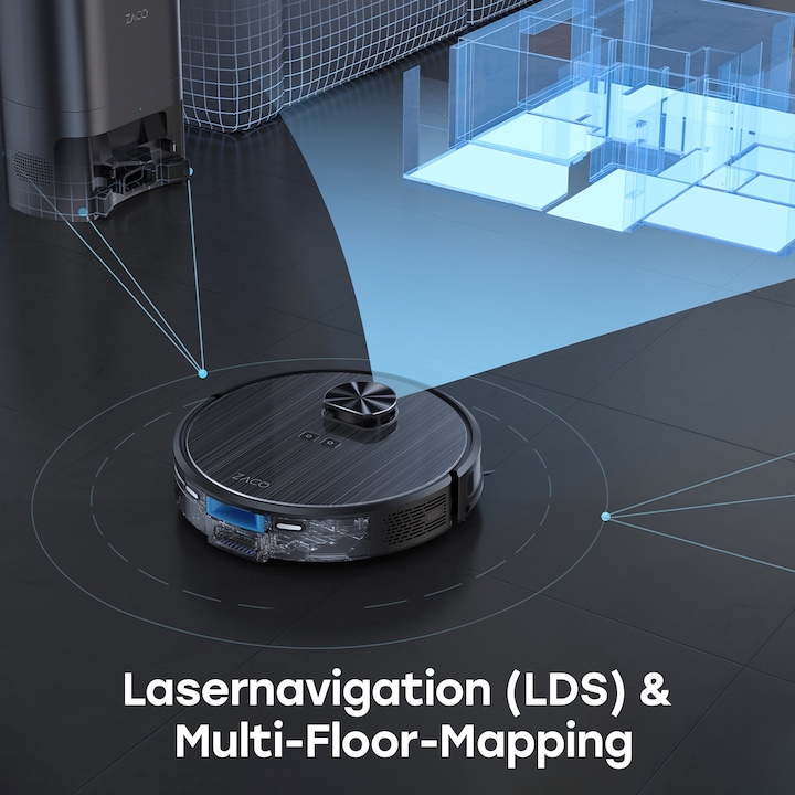 Actual product image Zaco A10s Pro Steel Grey (Vacuum mopping robot)