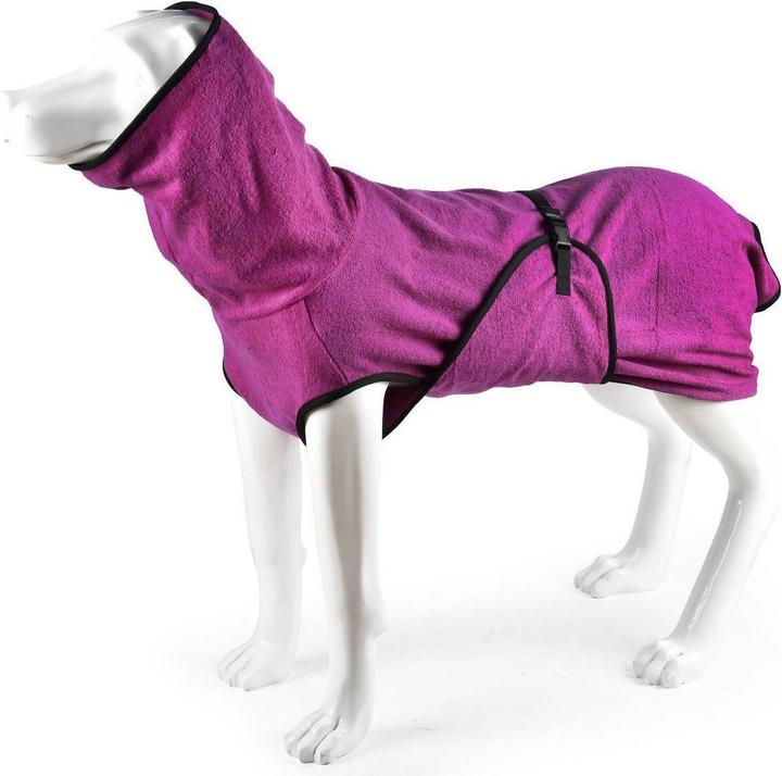 Actual product image Deek Pets Bathrobe M, 54 cm, Berry (M, Dog bathrobe)