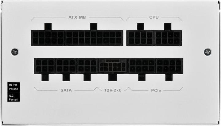 Actual product image Sharkoon Rebel P20 1000 White (white, 1x 12 pin high power connector, 4x PCIe, cable management, 1000 watts) (1000 W)