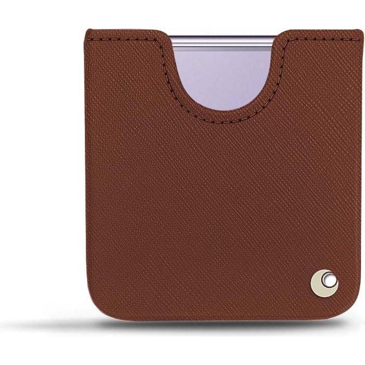 Noreve Lederschutzhülle (Samsung Galaxy Z Flip4), Smartphone Hülle, Braun