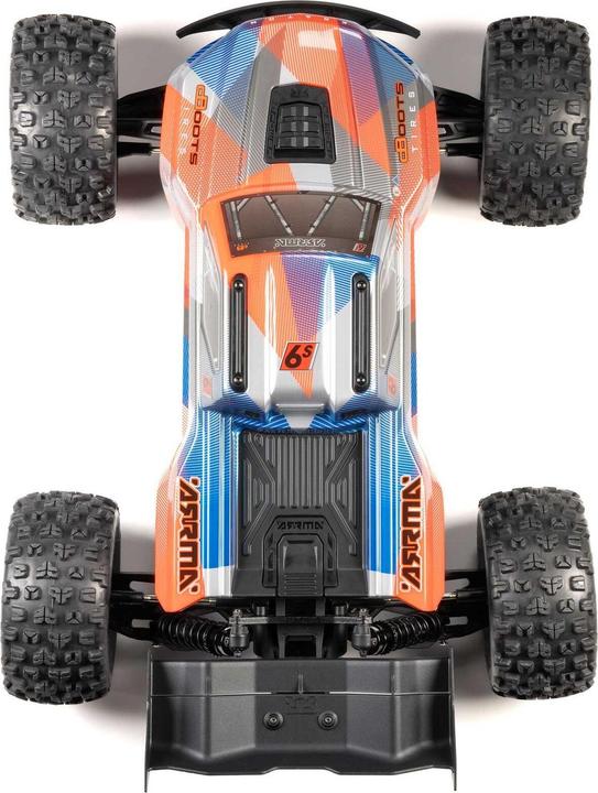 Image du produit Arrma KRATON 6S V6 4X4 BLX 1/8 Brushless Speed Monster Truck RTR, Blau/Orange (RTR Prêt à fonctionner)