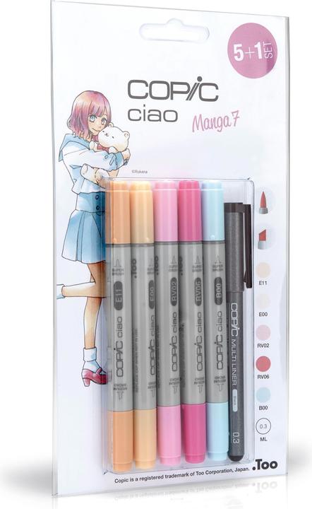 Actual product image Copic Manga 7 (Grey, 3 mm, 5 x)