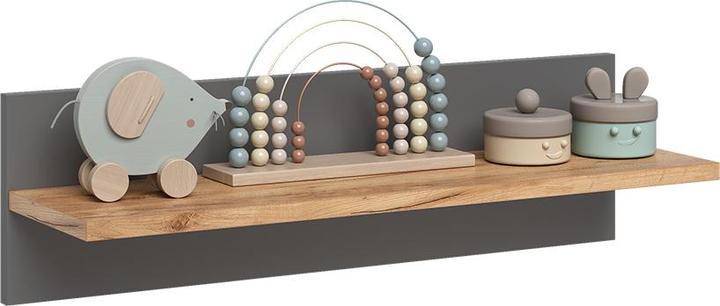 Actual product image VitaliSpa Wandregal Kinderzimmer Malia, Grau/Artisan/Artisan, 70 x 20 cm