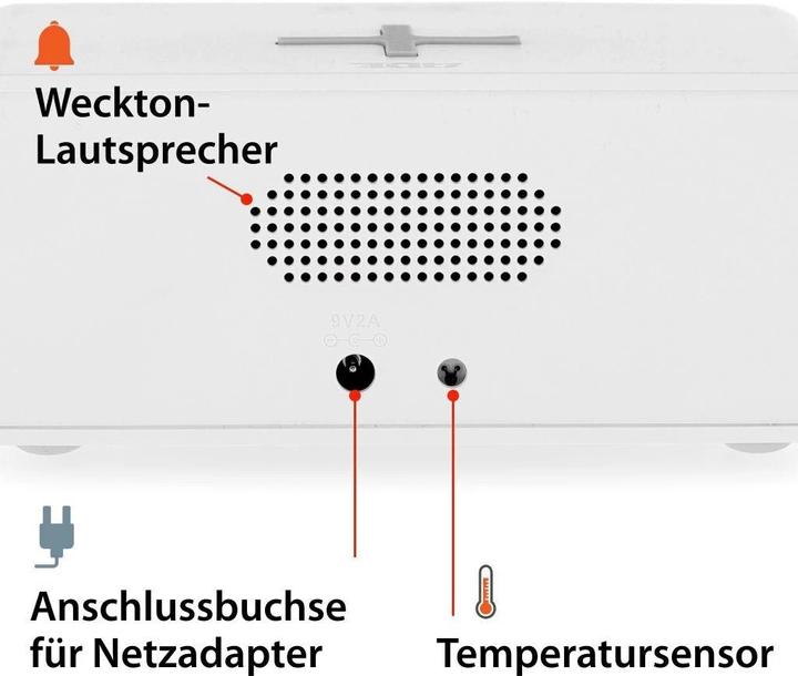 Actual product image ADE digital alarm clock / with induction charging function