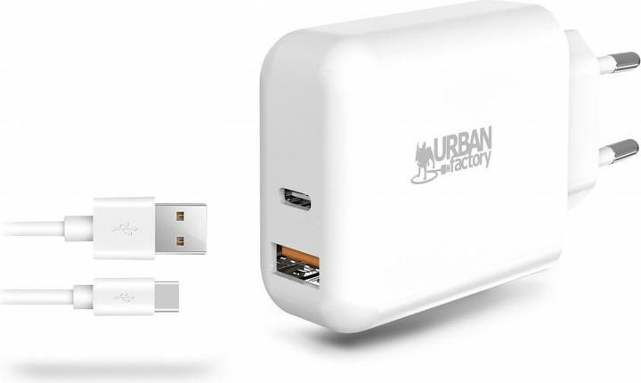 Urban Factory ADAPTATEUR D'ALIMENTATION USB-A 2.4A / 12W (12 W, 2 ports)