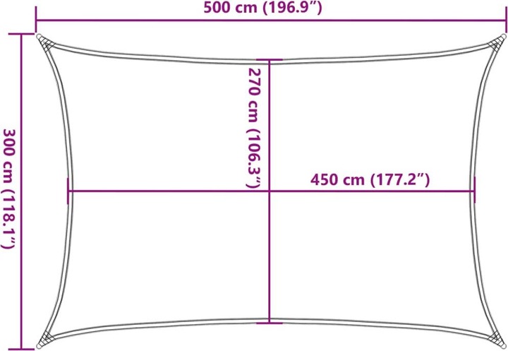 Actual product image VidaXL Sonnensegel (3 x 5 m)