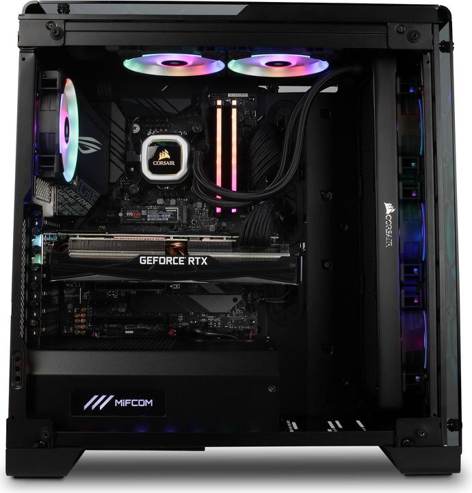 Image du produit Mifcom Spectrum RTX2080S Core i7 (500 Go, 32 Go, Intel Core i7-9700K, GeForce RTX 2080 Super)