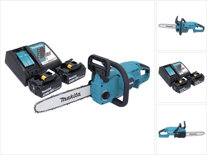 Actual product image Makita DUC 307 RTX2 Battery Chain Saw 18 V 30 cm 7,7 m/s Brushless + 2x Battery 5,0 Ah + Charger (Battery chain saw)
