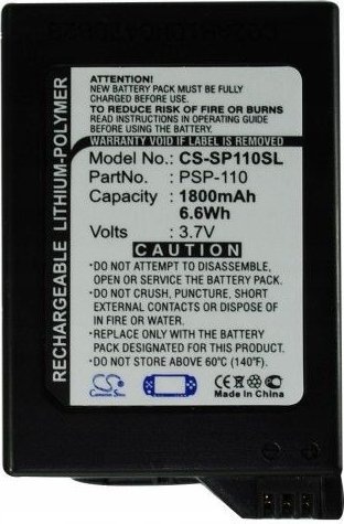Image du produit Sony PSP 1000 - Batterie 3.7v 1800mAh