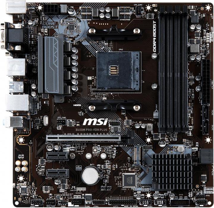 Produktbild MSI B450M Pro-VDH Plus (AM4, AMD B450, mATX)