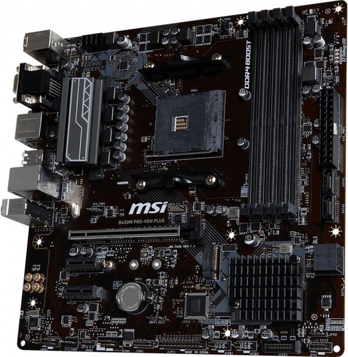 Produktbild MSI B450M Pro-VDH Plus (AM4, AMD B450, mATX)