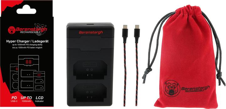 Produktbild Berenstargh Hyper PD Ladegerät für Sony FP-FZ100 A7 III A7M3 Alpha 7 III A7 R III A7RM3 Alpha 7 R II (Kamera Akku Ladegerät)