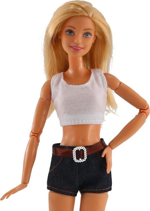 Produktbild Hermex Mode Shorts und Top für Barbie Puppen Retro Collection Schwarz Pink