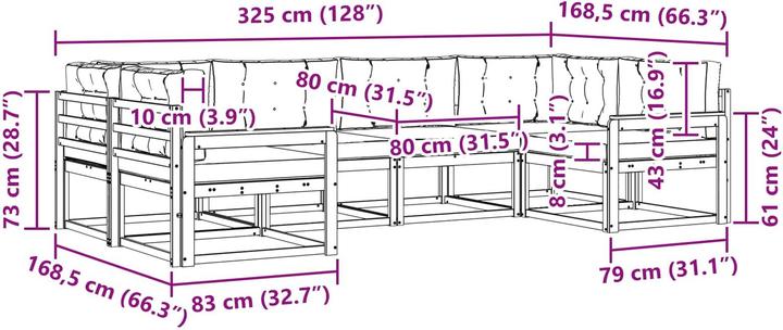 Produktbild vidaXL Outdoor-Sofagarnitur