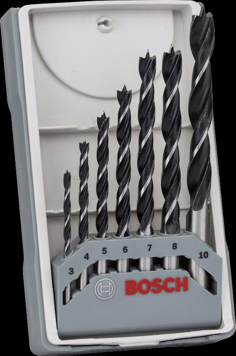 Actual product image Bosch Professional Zubehör PRO Wood HSS wood twist drill bit set. 7 pcs. (2 mm, 3 mm, 4 mm, 5 mm, 6 mm, 8 mm)