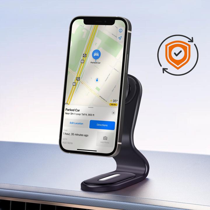 Produktbild LinQ MagSafe Autohalterung Klettbefestigung Armaturenbrett