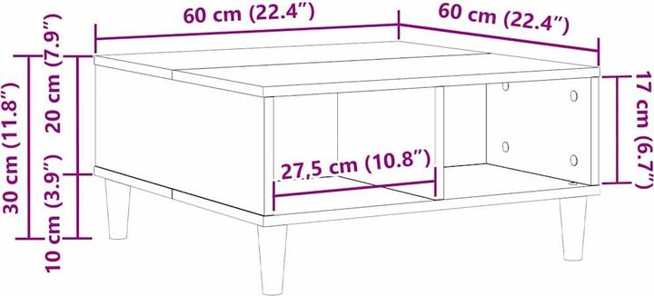 Actual product image VidaXL Coffee table (60 x 60 x 30 cm)