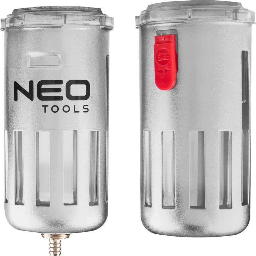 Neo, Zubehör Druckluftwerkzeug, Luftaufbereitungssatz, Filter, Öl und Reduzierstück, 1/2", Metallgehäuse