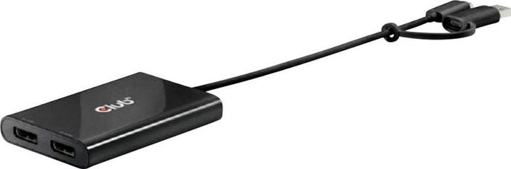 Club 3D Club3D Adapter USB-C > 2x DP 4K@60Hz mit USB-A Adapter St/Bu retail (USB-A, 27.50 cm)