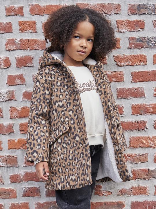 Immagine prodotto Vertbaudet Mädchen Leoparden-Mantel mit Kapuze aus Wollmix