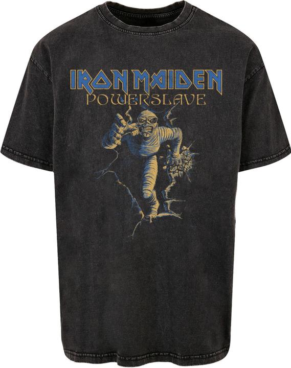 Produktbild Merchcode Powerslave - Wall Smash Vintage Mummy Acid Washed Oversize Tee - 190073 (S)